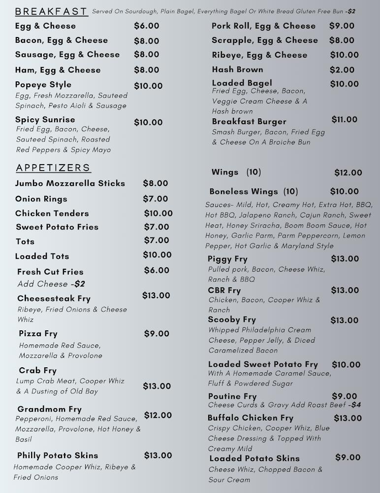 Philly Style Subs- Reading Menu image 4